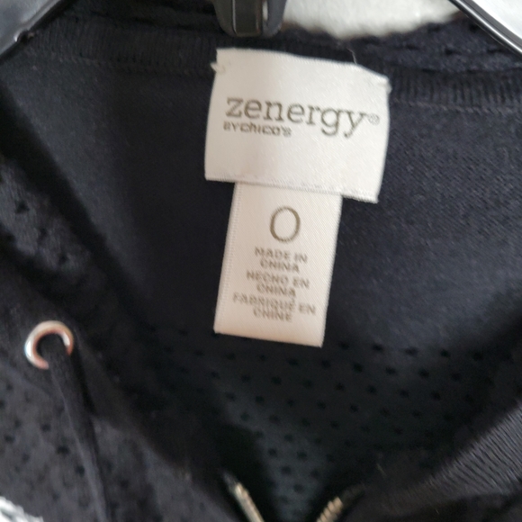 ZENERGY Black Zip-Up Size 0 - Picture 2 of 6
